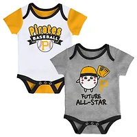 Ensemble de deux bodies pour nouveau-né des Pirates Pittsburgh Triple Hit
