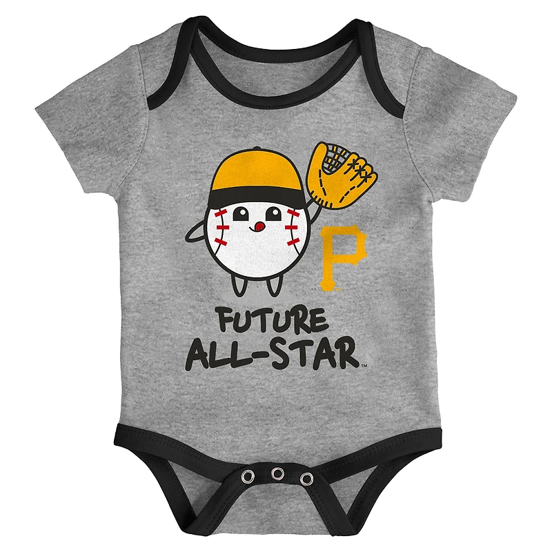 Newborn Pittsburgh Pirates Triple Hit Two-Pack Bodysuit Set
