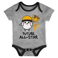 Newborn  Pittsburgh Pirates Triple Hit Two-Pack Bodysuit Set