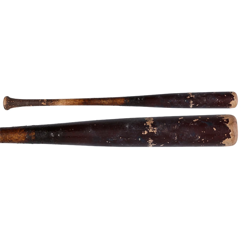 Batte de baseball Louisville Slugger rouge/beige cassée de Nick Solak, Pirates de Pittsburgh, utilisée lors du match contre les Reds de Cincinnati le 19 mai 2025