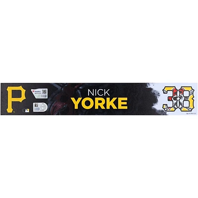 Plaque signalétique n° 38 de Nick Yorke, joueur des Pirates de Pittsburgh, lors de l'entraînement de printemps 2025 de la MLB