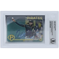 Carte autographiée 2024 Topps Chrome #98 Beckett des Pirates de Pittsburgh par Oneil Cruz, authentifiée et témoin des fanatiques