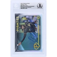Carte authentifiée Topps Chrome Refractor n° 98 Beckett autographiée par Oneil Cruz des Pirates de Pittsburgh 2024