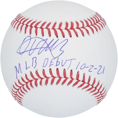 Baseball autographié par Oneil Cruz des Pirates de Pittsburgh avec l'inscription « MLB Debut 10-2-21 »