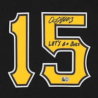 Maillot réplique noir Nike autographié par Oneil Cruz des Pirates de Pittsburgh avec inscription « Let's Go Bucs ! »