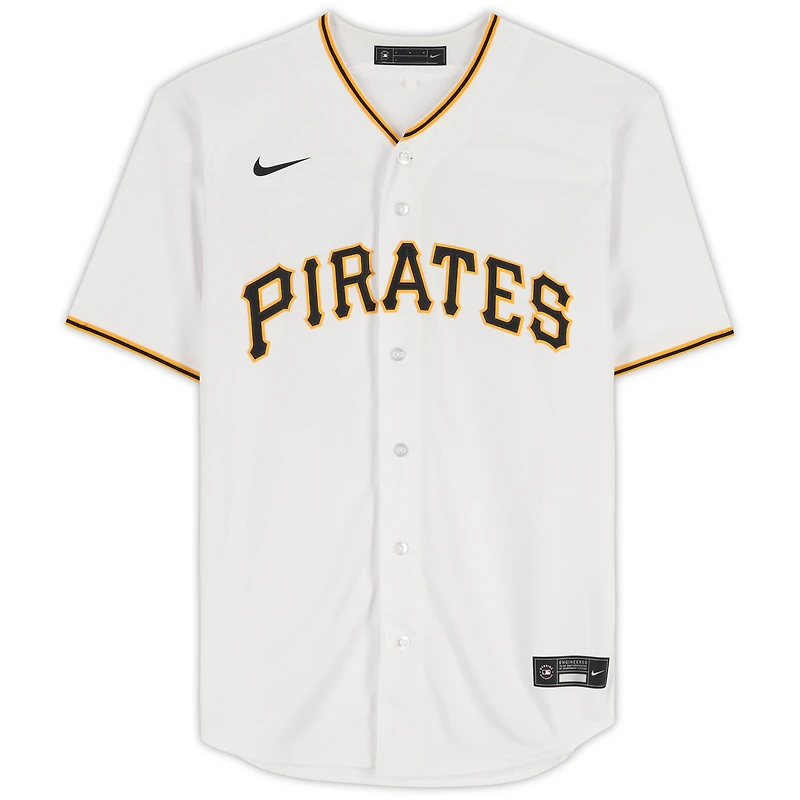 Maillot réplique blanc Nike autographié par Oneil Cruz des Pirates de Pittsburgh