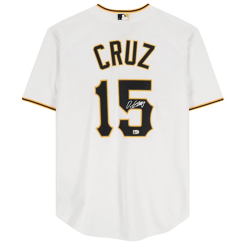 Maillot réplique blanc Nike autographié par Oneil Cruz des Pirates de Pittsburgh