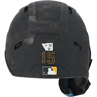 V106832 Casque de frappeur noir Oneil Cruz des Pirates de Pittsburgh, numéro 15, utilisé lors du match contre les Cardinals de Saint-Louis le 30 juin 2025. Casque de frappeur Oneil Cruz UNS GU, numéro 45888, COLGMUHEL GUBBHL0570, numéro 2.