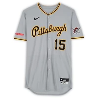 Maillot Nike gris Oneil Cruz des Pirates de Pittsburgh (n° 15) utilisé lors du match contre les Angels de Los Angeles le 23 avril 2025