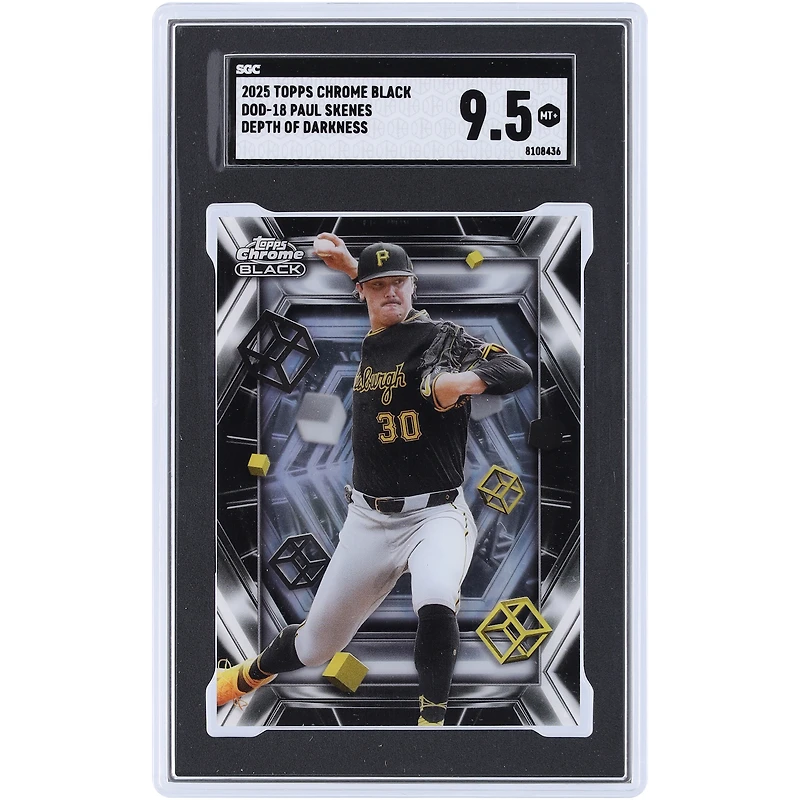 Paul Skenes Pittsburgh Pirates 2025 Topps Chrome Black Depth of Darkness Case Hit #DOD-18 SGC Authenticated 9.5 Card