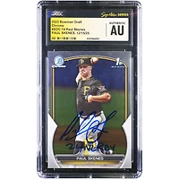 Paul Skenes Pittsburgh Pirates Autographed 2023 Topps Bowman Draft Chrome 1st Bowman #BDC-14 CGC Fanatics Witnessed Authenticated Card with "24 NL ROY" Inscription