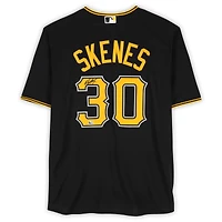 Maillot réplique Nike noir autographié par Paul Skenes des Pirates de Pittsburgh