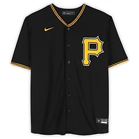 Maillot réplique Nike noir autographié par Paul Skenes des Pirates de Pittsburgh