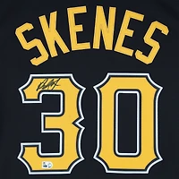 Maillot réplique Nike noir autographié par Paul Skenes des Pirates de Pittsburgh
