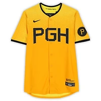 Paul Skenes Pittsburgh Pirates Autographed Gold Nike City Connect Limited Jersey