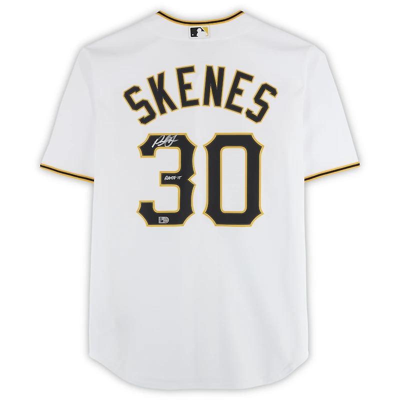 Paul Skenes Pittsburgh Pirates Autographed White Nike Limited Jersey with "Raise It" Inscription 