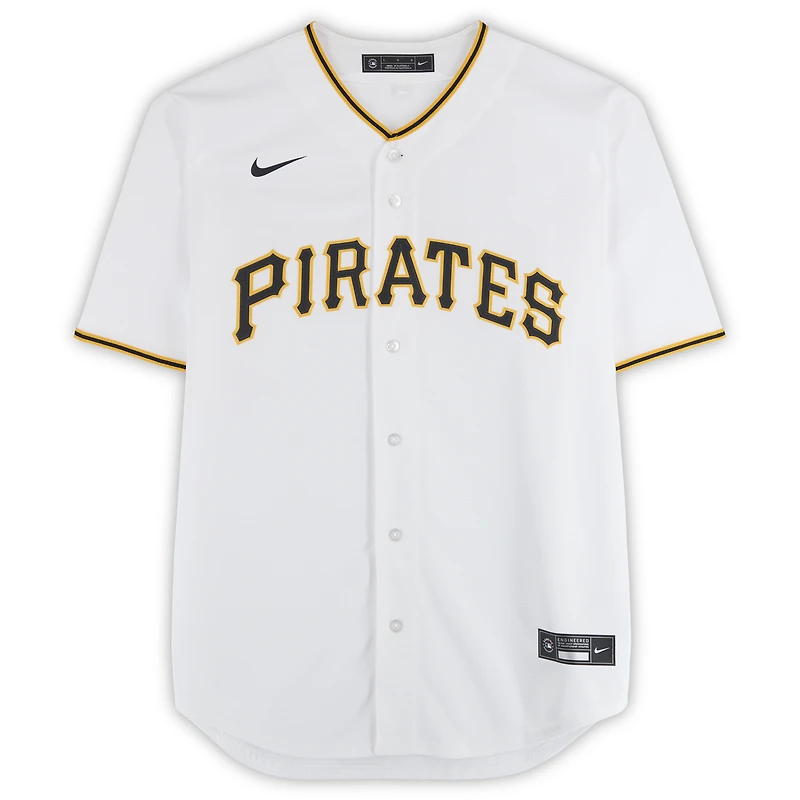 Paul Skenes Pittsburgh Pirates Autographed White Nike Limited Jersey with "Raise It" Inscription 