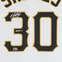 Maillot blanc Nike Limited autographié par Paul Skenes des Pirates de Pittsburgh avec inscription « Raise It »