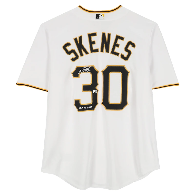 Paul Skenes Pittsburgh Pirates Autographed White Nike Replica Jersey with "25 NL Cy Young" Inscription