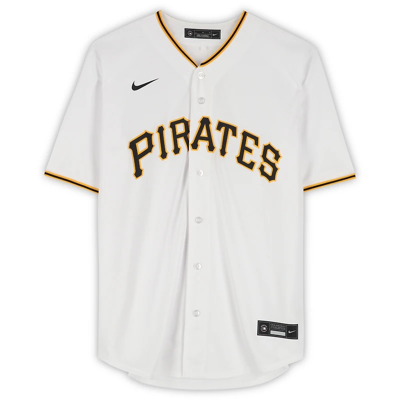 Maillot réplique blanc Nike autographié de Paul Skenes, Pirates de Pittsburgh