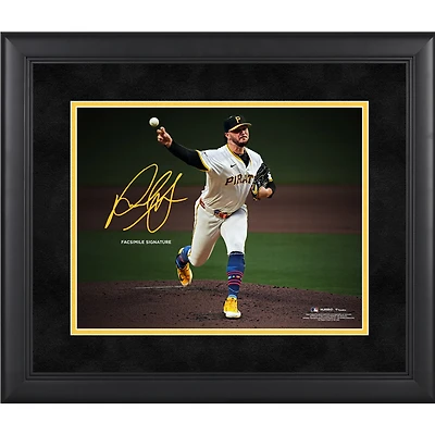 Paul Skenes Pittsburgh Pirates Facsimile Signature Framed 11" x 14" Spotlight Photograph