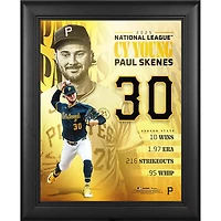 Collage encadré de Paul Skenes, Pittsburgh Pirates, 11 x 14 pouces), trophée Cy Young de la Ligue nationale 2025