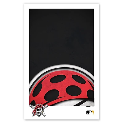 Pittsburgh Pirates 11" x 17 " Logo minimaliste affiche imprimée