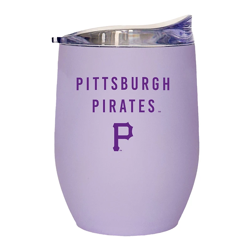 Pirates de Pittsburgh 16oz. Gobelet incurvé doux au toucher lavande