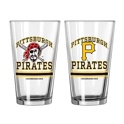 Pirates de Pittsburgh 16oz. Verre à pinte, paquet de deux