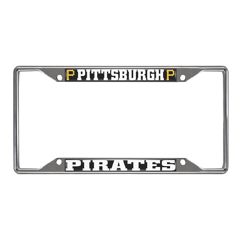 Cadre de plaque d'immatriculation chromé des Pirates de Pittsburgh