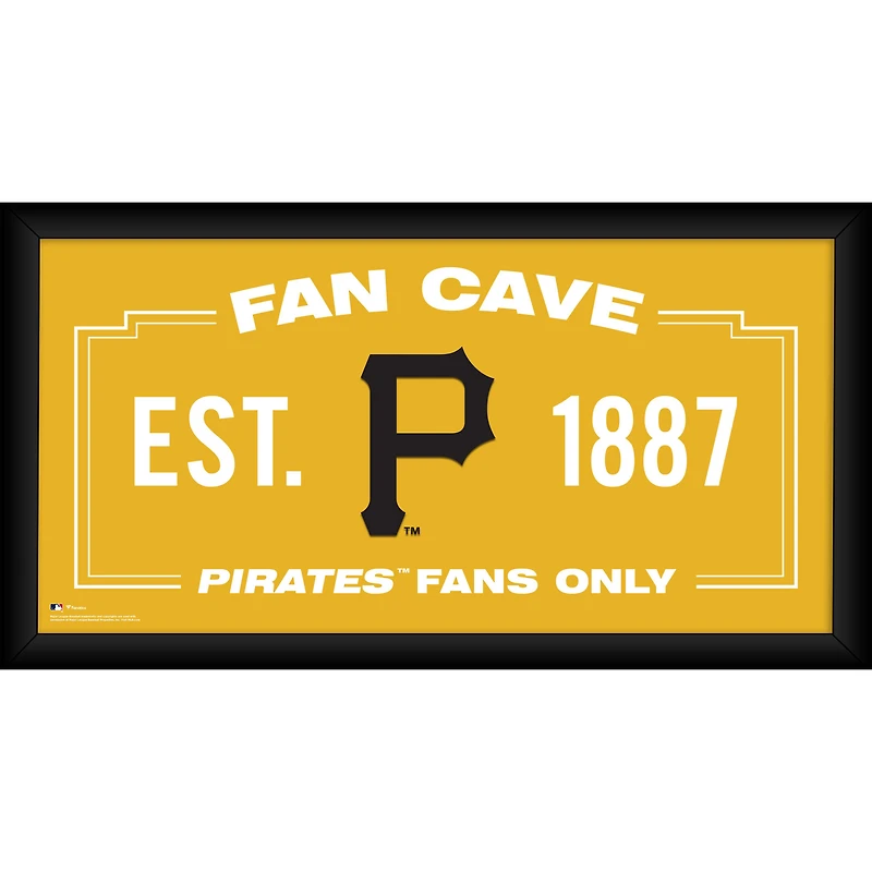 Pittsburgh Pirates Framed 10" x 20" Fan Cave Collage