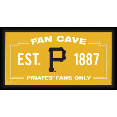 Pittsburgh Pirates Framed 10" x 20" Fan Cave Collage