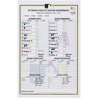 Carte de composition des équipes des Pirates de Pittsburgh contre les Diamondbacks de l'Arizona le juillet 2023