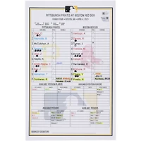 Carte de composition des équipes des Pirates de Pittsburgh lors du match contre les Red Sox de Boston le 4 avril 2023