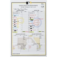 Pittsburgh Pirates Game-Used Lineup Card vs. Chicago Cubs on May 10, 2024
