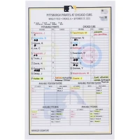 Carte de composition des équipes des Pirates de Pittsburgh contre les Cubs de Chicago le septembre 2023