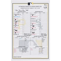 Pittsburgh Pirates Game-Used Lineup Card vs. Chicago White Sox on July 14, 2024