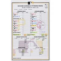 Carte de composition des équipes des Pirates de Pittsburgh contre les Guardians de Cleveland, le 18 avril 2025