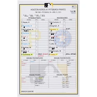 Carte de composition des équipes des Pirates de Pittsburgh contre les Astros de Houston le avril 2023