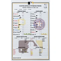 Carte de composition des Pirates de Pittsburgh lors du match contre les Astros de Houston, le 4 juin 2025