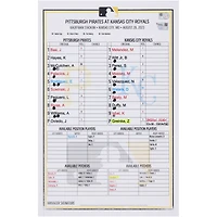 Carte de composition des équipes des Pirates de Pittsburgh contre les Royals de Kansas City le 28 août 2023