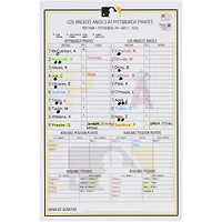 Pittsburgh Pirates Game-Used Lineup Card vs. Los Angeles Dodgers on May 7, 2024