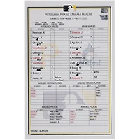 Carte de composition des équipes des Pirates de Pittsburgh contre les Marlins de Miami le juillet 2022