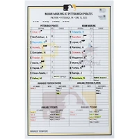 Carte de composition des équipes des Pirates de Pittsburgh contre les Marlins de Miami, le 10 juin 2025