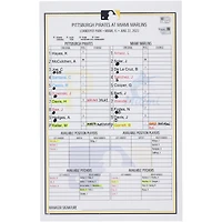Carte de composition des équipes des Pirates de Pittsburgh contre les Marlins de Miami le juin 2023