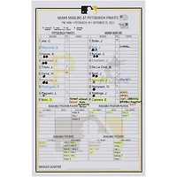 Carte de composition des équipes des Pirates de Pittsburgh contre les Marlins de Miami le septembre 2023