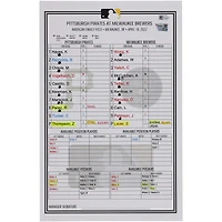 Carte de composition des équipes des Pirates de Pittsburgh contre les Brewers de Milwaukee le avril 2022