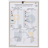 Carte de composition des équipes des Pirates de Pittsburgh contre les Brewers de Milwaukee le août 2023