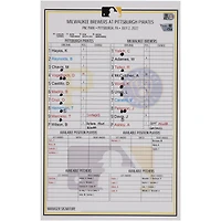 Carte de composition des équipes des Pirates de Pittsburgh contre les Brewers de Milwaukee le juillet 2022