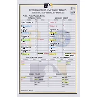 Carte de composition des équipes des Pirates de Pittsburgh contre les Brewers de Milwaukee le 17 juin 2023